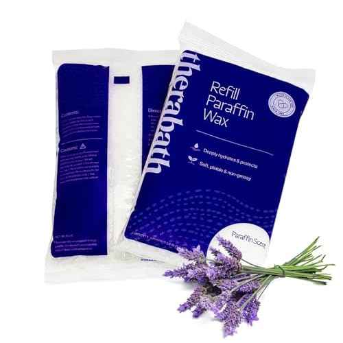 Therabath Paraffin Wax Refill - Thermotherapy - Use to Relieve Arthritis Discomfort, Stiff Muscles, & Dry Skin - for Hands, Feet, Body - Deeply Hydrates - Made in USA, 2 lb. Lavender Harmony