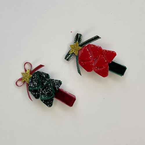 Fashion Hair Clips Set, Cute Hair Barrettes Bobby Pins, Fancy Hairpin Accessories Headwear Styling Tools, Gifts for Women Girls Decorative Wedding (Christmas Tree 2 in 1)