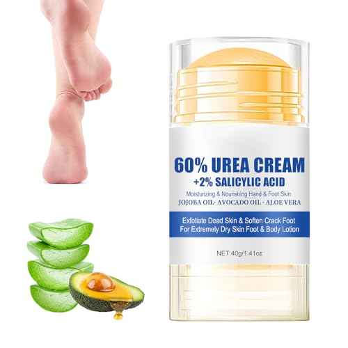 60% Urea Hydrating and Anti-Cracking Foot Cream, 2025 Upgraded Moisturising and Relieves Cracking and Dryness Foot Cream, Foot Lotion Heel Stick Repairs and Hydrates Dry and Cracked Feet and Hand (1)