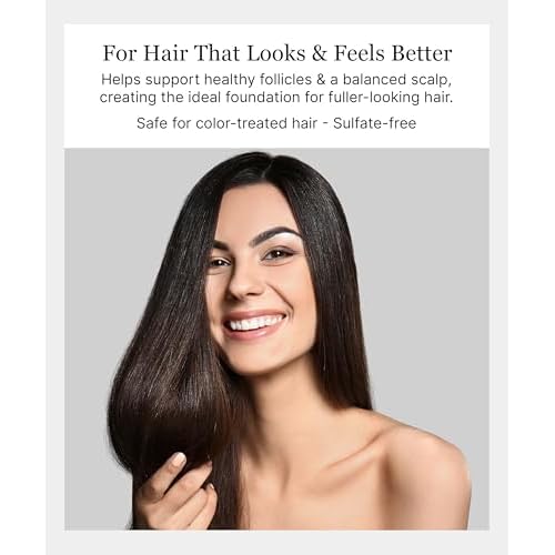 Invigorating Shampoo - Hair Growth Shampoo for Women & Men with Human Stem Cell Extract ? Cleanses, Strengthens & Moisturizes to Support a Healthier Scalp & Fuller-Looking Hair - 8 oz