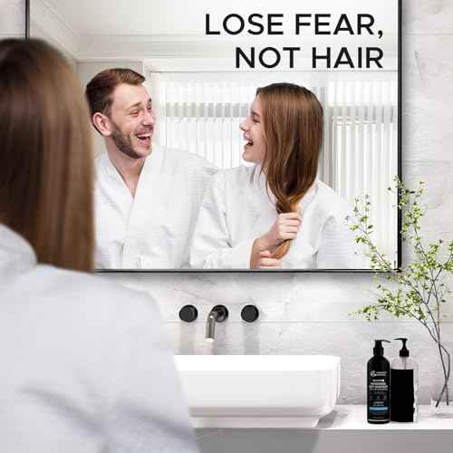 Twopack Thickening Hair Regrowth Shampoo for Thinning Hair - Enriched with Minoxidil, Biotin, Caffeine, Castor Oil & Onion - Supports Hair Growth and Strength for Men & Women - DHT Blocker Formula