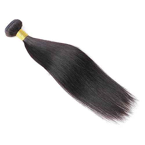 100% Human Hair Bundles Short Straight Virgin Hair 24 Inch Natural Color Unprocessed Brazilian 10A Double Weft Weave Extensions Soft And Healthy For Black Women