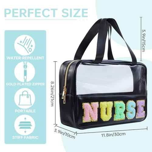 Nurse Bag Nursing School Essentials Medical Assistant Bag Nurse Bags Accessories for Work Chenille Letter Pouch Gifts for Women Clinical Bags for Nursing Students (STB-HS-NURSE, STB-HS-NURSE)