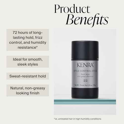 Kenra Professional Style Control Stick 22 | Hair Wax | Smooth, Sleek Styles | Long-Lasting Hold, Frizz Control, & Humidity Resistance | Sweat-Resistant Hold | Safe for Skin, Scalp & Edges