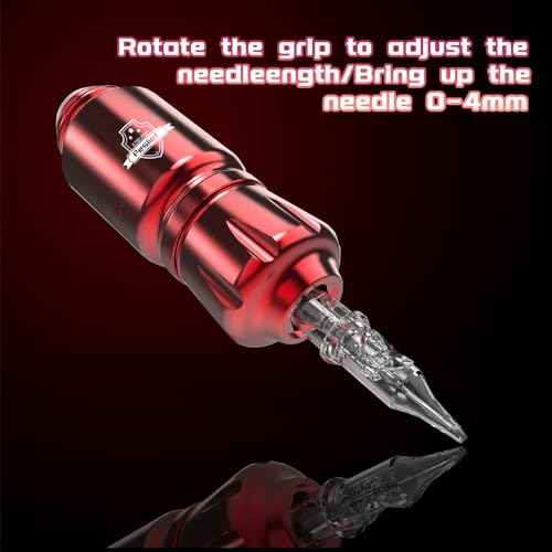 Rocket Tattoo Kit Wireless Tattoo Gun Machine Kit Complete with Tattoo Power Supply Cartridge Needles for Beginners Rotary Tattoo Pen Kit Tattoo Supplies