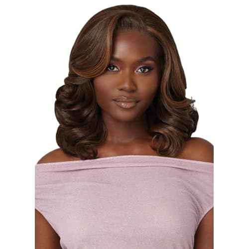 Outre Lace Front Wig - Perfect Hair Line 13X4 - Swoop Series - Swoop 6 (CARAMEL BROWN)