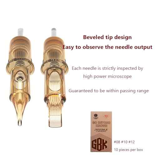 Tattoo Cartridges Needles with Membrane Mixed Sizes Box of 50 Pcs (50PCS # 12RM Mixed,5,7,9,11,13)