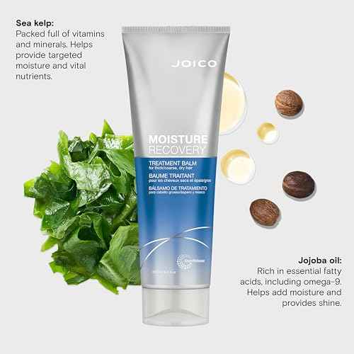 Joico Moisture Recovery Treatment Balm | For Thick, Coarse, Dry Hair | Restore Moisture, Smoothness, Strength, & Elasticity | Reduce Breakage & Frizz | With Jojoba Oil & Shea Butter | 8.5 Fl Oz