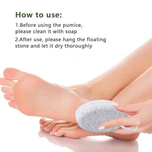 8-Pack Foot Pumice Stone for Feet, Borogo Natural Lava Pedicure Tools Hard Skin Callus Remover for Feet and Hands