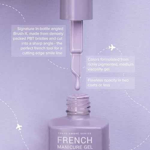 Apres Nail French Manicure Set | Includes 5 Ombre Color | Each Bottle 15mL / 0.5 Fl Oz | 2022 Version (Mumbai)