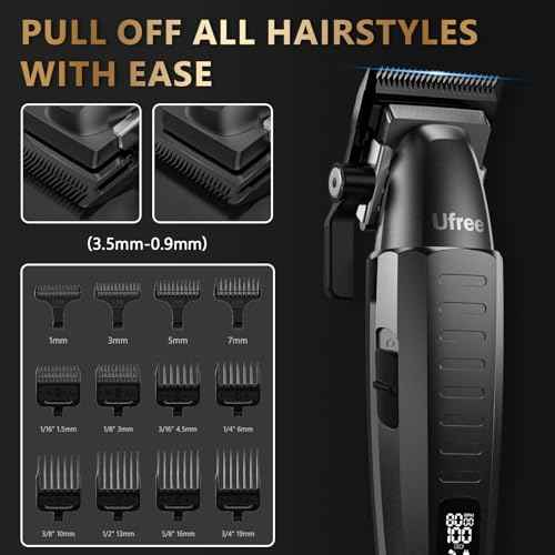 Ufree Professional Hair Clippers for Men, Clippers and Trimmers Set, Barber Clippers, Electric Beard Trimmer with Barber Bag, Gifts for Men