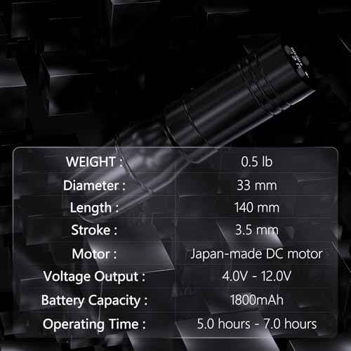 V73 Wireless Tattoo Pen Cartridge Machine, Rotary Tattoo Gun with 1,800mAh Battery, Powerful Coreless Motor, and 3.5mm Stroke for Beginner and Professional Tattoo Artists