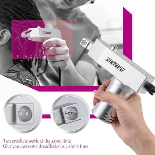 NEWTRY Dreadlocks Machine for Dreadlocks Extensions Creation, Fast & Easy DIY Portable Dreadlocks Maker, Automatic Loc Machine with Multiple Tools