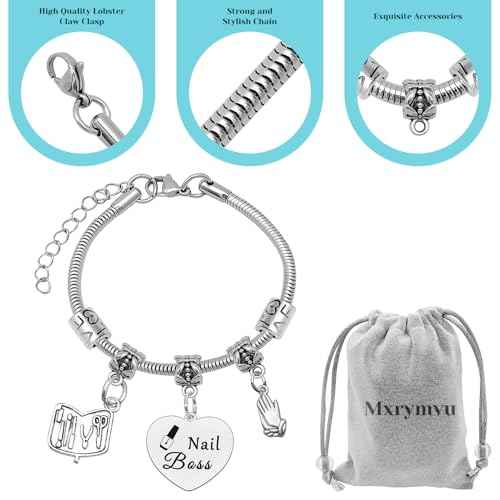 Nail Technician Gift Nail Artist Appreciation Gift for Women Nail Tech Gifts Nail Gifts for Nail Boss Jewelry Nail Lovers Gift Manicurist Graduation Gifts Birthday Christmas Gift for Her