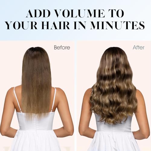 SIYUSI Clip in Hair Extensions Real Human Hair, 100% Brazilian Remy Human Hair Clip Ins, Invisible & Scalp-Friendly, Platinum Silver Color,7Pcs 4.23oz, 16 Inch