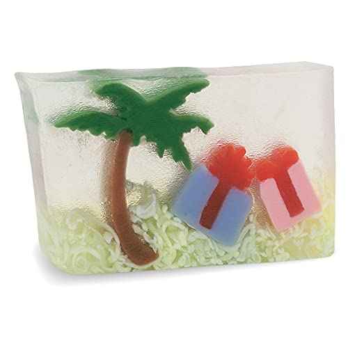 Primal Elements Glycerin Christmas Bar Soap | Helps All Skin Types, Sensitive, Oily & Dry Skin | NO PARABENS, VEGAN, GLUTEN FREE, 100% VEGETABLE BASE - (Christmas in Paradise)
