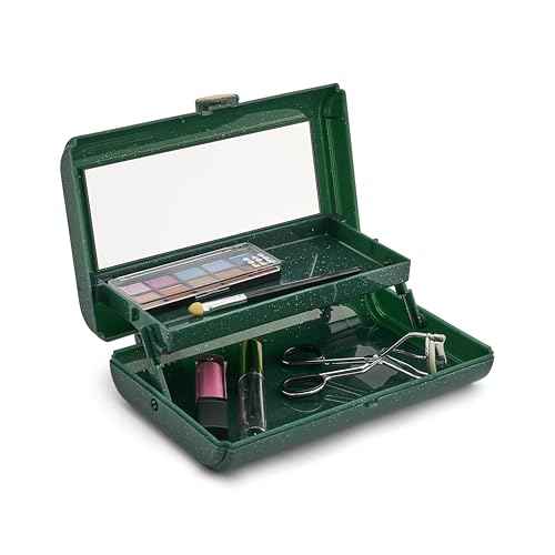 Caboodles On-The-Go Girl Makeup Box, Wicked: For Good Glinda Glam Limited Edition, Hard Plastic Makeup Organizer Box, Built-In Mirror, Secure Latch, Includes a Wicked-Themed Sticker Sheet
