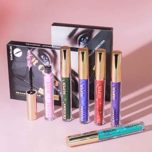 Fiber Lash Mascara - 6 Colors Waterproof Long-Lasting Charming Eye Lash Set for Eyelashes