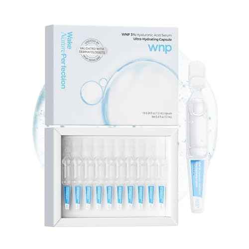 WNP Hyaluronic Acid Serum 3% for Face with 4D Multi-Layer Hydration | Ultra Hydrating Anti-Aging Serum | Moisturizer for Dry & Sensitive Skin | Pre-Makeup Skincare | Single-Use Vials 10PCS