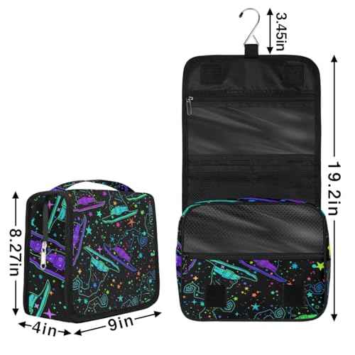 Hanging Toiletry Bag Halloween Witch Hat Women Travel Makeup Bag Organizer Toiletries Bag for Travel Size Essentials Accessories Cosmetics