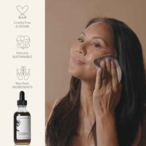 Bambu Earth Daily Cleansing Oil and Makeup Remover for All Skin Types - Vegan Facial Cleanser for Removing Dirt and Excess Oil 1.8 oz