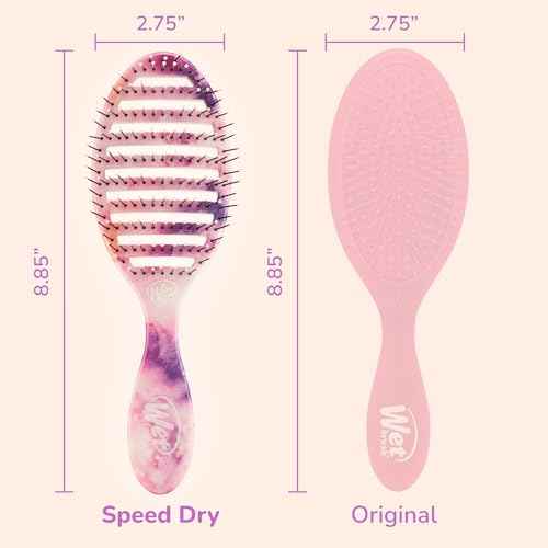 Wet Brush Speed Dry Hair Brush - Watermark (Color Wash) - Vented Design and Ultra Soft HeatFlex Bristles Are Blow Dry Safe With Ergonomic Handle Manages Tangle and Uncontrollable Hair - Pain-Free