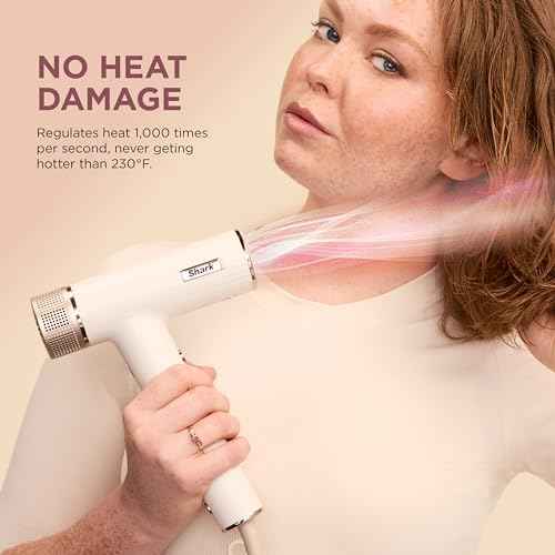 Shark Hair Dryer | SpeedStyle | No Heat Damage Hair Styling Tool | 3 Styling Tools Included | Portable & Powerful Blow Dryer | Best for Straight & Wavy Hair | Silk | HD331