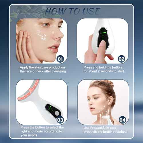 Face Massager Tool, Facial and Neck Massager Beauty 3-in-1 Triple Action Light, Thermal, and Vibration for Skin Care Face Sculpting Tool (White)