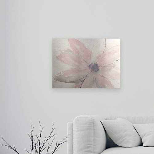 Trademark Fine Art ' Blush Clematis I ' Floating Brushed Aluminum Art by Chris Paschke 16x22