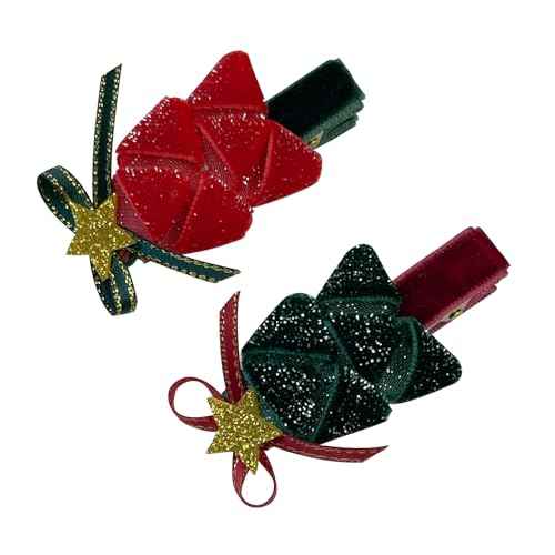 Fashion Hair Clips Set, Cute Hair Barrettes Bobby Pins, Fancy Hairpin Accessories Headwear Styling Tools, Gifts for Women Girls Decorative Wedding (Christmas Tree 2 in 1)