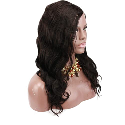 Laft U Part Human Hair Wigs Natural Color Body Wavy Style Lace Front Wig with Baby Hair 180% Density 12inch