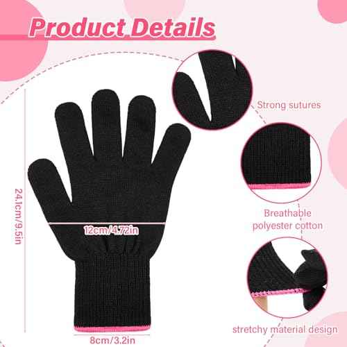 Suhine 20 Pcs Professional Heat Resistant Gloves for Hair Styling Curling Heat Resistant Work Gloves