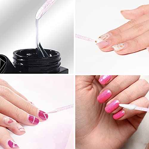 Vaincre 100 PCS Disposable Nail Stick Cuticle Pusher bulk, Double Sided Cleaning Cuticle Stick, Manicure and Pedicure Tool (Pink)