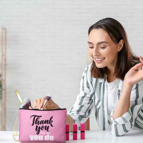 Kacctyen 9 Pcs Vet Tech Appreciation Gifts Employee Appreciation Gift for Women Vet Tech Week Makeup Zipper Pouch Bag Travel Organizer Veterinary Thank You Supplies