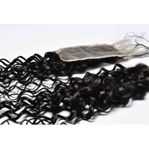 NC Lace Closure 4x4 Middle Part Lace Front Wigs Body Wave Wigs Human Hair Brazilian Virgin Hair Closure Wig (24inch Black 150% Density) ¡¦