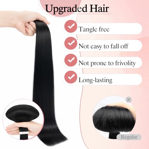 SEGO Double-Stitched Tape in Hair Extensions Human Hair Invisible Tape in Hair Extensions Long Straight Tape Hair Extensions for Women,20 Inch,#4 Chocalate Brown,20pcs 46g