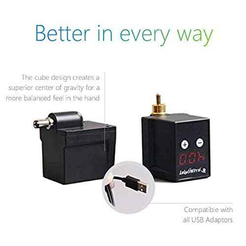 Illusionist Rechargeable USB C Power Supply 1950mAh Battery- Digital Display Wireless Machine, Mini Tattoo Power Bank Supply for Rotary Tattoo Machines Pen (RCA)