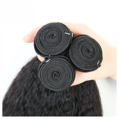 8A Brazilian Kinky Straight Bundles 16 18 20 Inch Unprocessed Human Hair Bundles for Black Women Extension