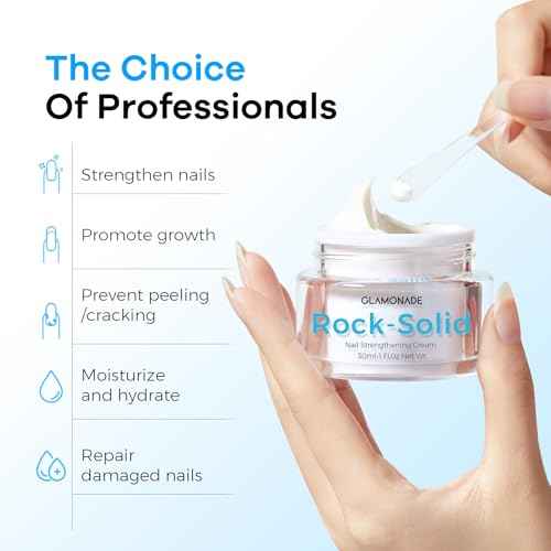 Hard Nail Strengthening Cream: Nail Strengthener and Cuticle Treatment to Repair &grow Split, Thin, Peeling Nails and Dry, Cracked Skin, Plant-Based Scent, 1 oz,Essential Manicure Nail Care