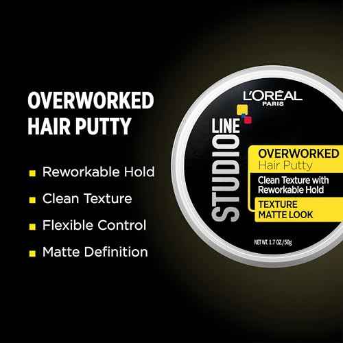 L'Oreal Paris Studio Line Overworked Hair Putty, 1.7 oz.
