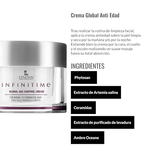 Lendan - Facial Cream - Global Age Control Cream Infinitime - 50 ml - for Normal and Combination Skin - Lightweight Hydration - Supports Skin¡¯s Natural Firmness