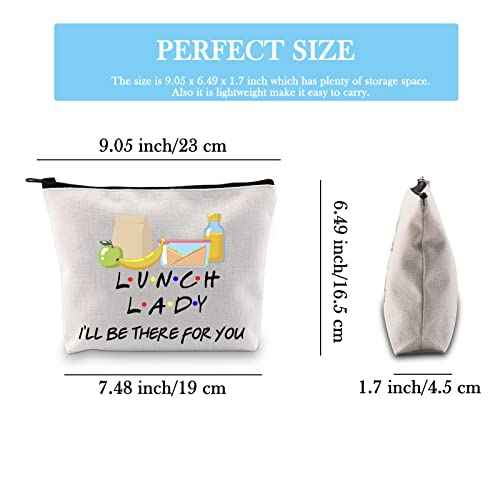 GJTIM Lunch Lady Gift I¡¯ll Be There For You Lunch Hero Zipper Pouch Makeup Bag (FOR YOU Lunch Lady bag)