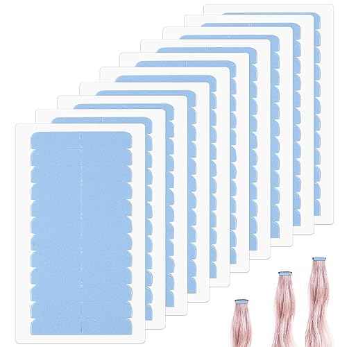 CANIPHA 120Pcs Hair Extension Tape Double Sided Hair Tape, Adhesive Replacement Tape for Hair Extensions, Human Hair Tape Tabs Tape in Tape Extension Replacement Wig Tape, Wig Tape Beauty Tools(Blue)