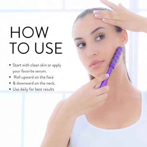 Nurse Jamie Uplift Facial Massaging Beauty Roller - Facial Massager with 24 Stones for Sculpting, Firming & Reducing Puffiness