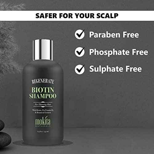 Hair Volumizing and Regrowth Shampoo for Thinning Hair, Sulfate-Free & Vegan-Friendly, 8.5 Ounces