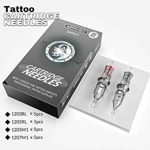 Tattoo Kit Wormhole Rotary Tattoo Practice Machine Kit for Beginners Tattoo Cartridge Needles Tattoo Machine Kit with Tattoo Inks Power Supply Tattoo Pen Kit WTK162