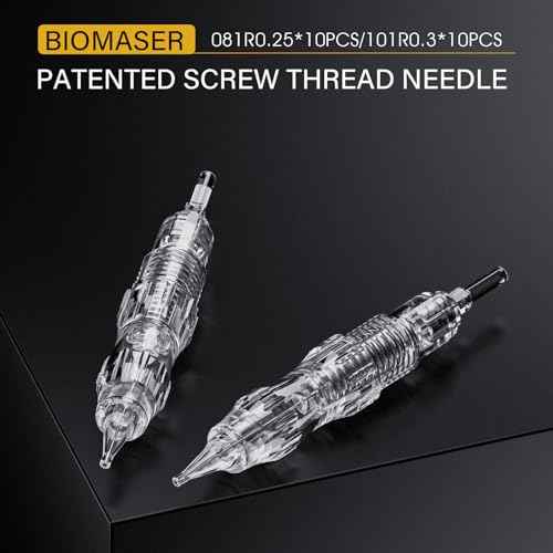 BIOMASER S20 Tattoo Gun Wireless Permanent Makeup Machine kit,Extra Grip for tattooing 10pcs Cartridges Needles for Eyebrow Lip Eyeliner Ombre Powder Brows Microshading Supplies