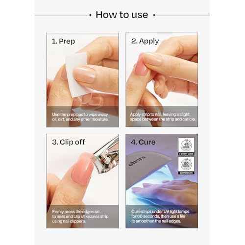 ohora Semi Cured Gel Nail Strip (2024 Christmas Gift Set (Limited Edition)) - Works with UV/LED Lamps, Salon-Quality, Long Lasting, Easy to Apply/Remove - Includes 2 Prep Pads, Nail File, Wooden Stick