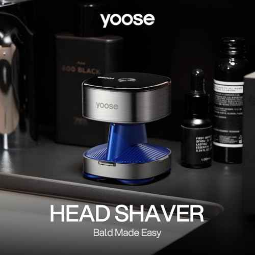 yoose Head Shavers for Bald Men, LED Display, IPX7 Waterproof, Wet/Dry Shave, USB-C Rechargeable Cordless Head Shaver, Ergonomic Design, 90 Mins Runtime Bald Shaver, Magnetic Head, Easy Clean, Silver