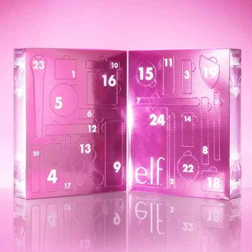 e.l.f. Sleigh the Holidays 24-Day Advent Calendar 2025, Skincare Essentials & Festive Makeup In Limited-Edition Shades, Vegan & Cruelty-Free